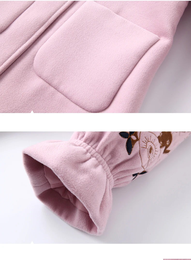 Cabolsa de lã Longa para Crianças Anos de Idade Outono Inverno Meninas Rosa Vermelho Flores Design Pétala Mangas Jaqueta Idade 4 6 8 10 11 12 t 19 High Quality Mamãe e Bebê