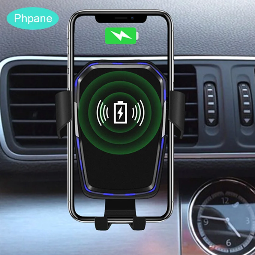 

360 Degree Rotation QI Fast Charging Car Auto Wireless Charger 10W Without Wired Charging For Xiaomi mi 9 pro max Samsung S10+
