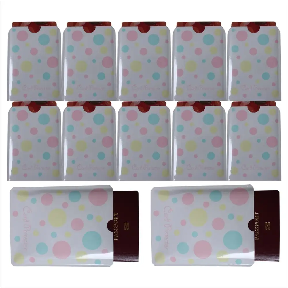 

12pcs Anti Theft Credit Card Protector RFID Blocking Sleeve Aluminum Color Printing Passport Sleeve Shield NFC , OEM welcome