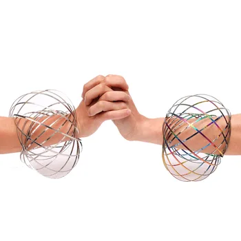

10pcs magic toroflux ring torofluxus flow toy amazing Flow Ring spring spinner toy for children and adult stress relief