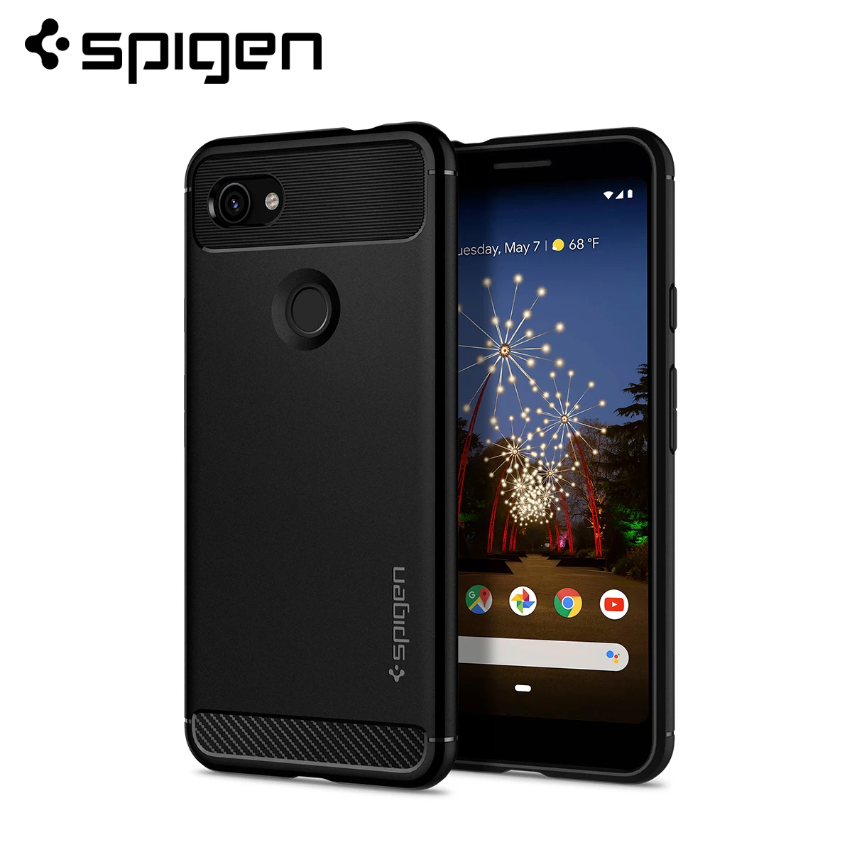 

Spigen Google Pixel 3a XL / Pixel 3a Case Rugged Armor Matte Black Drop Resistance Cases