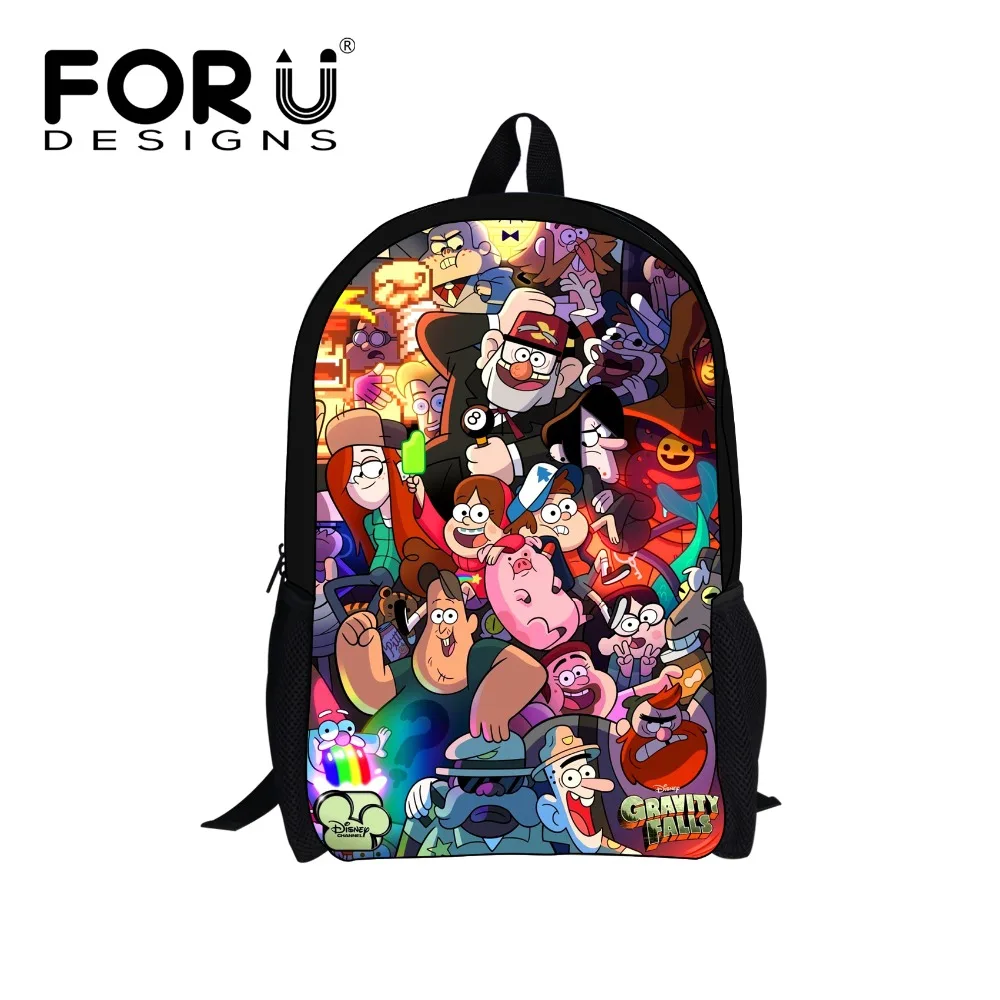 FORUDESIGNS Printing School Bags Student Backpack Children Schoolbags For Teenagers Boys Girls Bag Kids Gravity Falls Backpacks(China (Mainland))