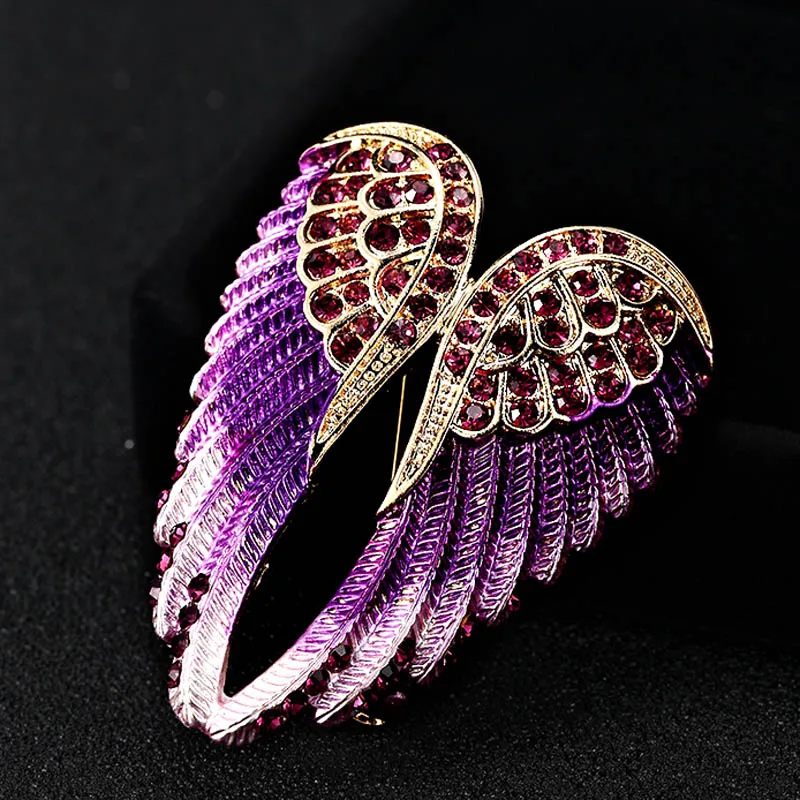 12pcslot Wholesale New Angel Wings Brooch For Men Jewelry Hijab