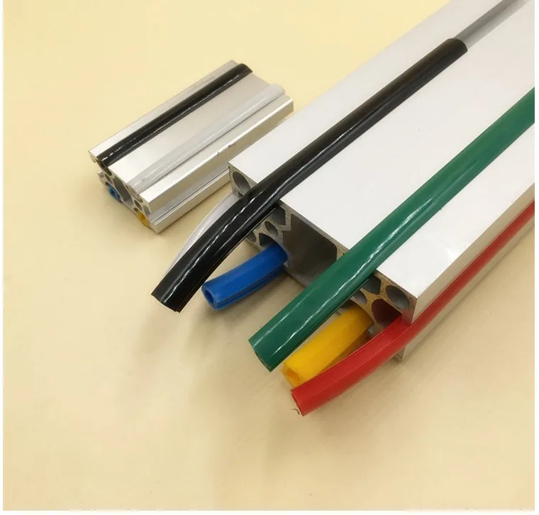 

1meter 20/30/40/50 series 6mm/8mm /10mm flat seal for 2020 aluminum profile soft Slot Cover/ Panel Holder C-Beam machine