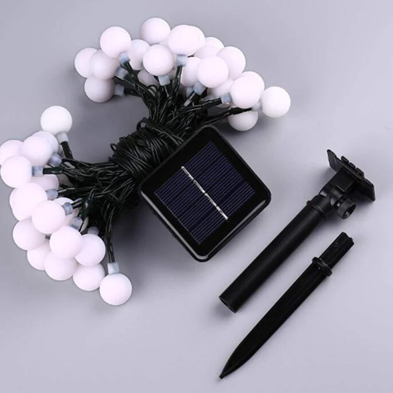 7M50LED Ball String Lights Garland Solar Powered Fairy Lights Waterproof Solar Lights For GardenIndoorOutdoorParty Decor (1)
