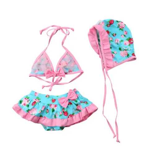 Summer Kids Baby Girl Clothes Sets Tutu Skirt Bikini Swimsuit Suit