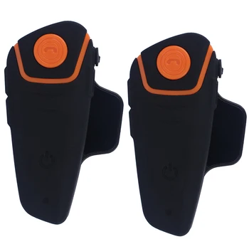 

Dbigness2pcs Intercom 1000M Motorcycle Helmet Bluetooth Wireless Waterproof Headset Intercom Earphone Riders Interphone FM Radio