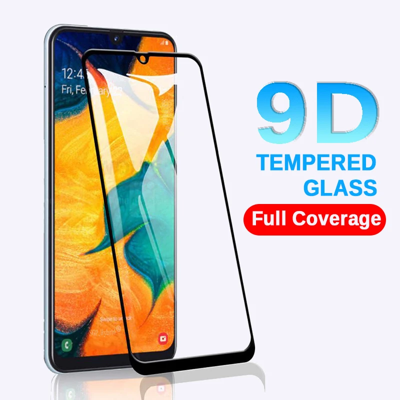 9D закаленное стекло для Samsung Galaxy A50 Защитная пленка экрана с полным клеем A40 A30 A20 A10