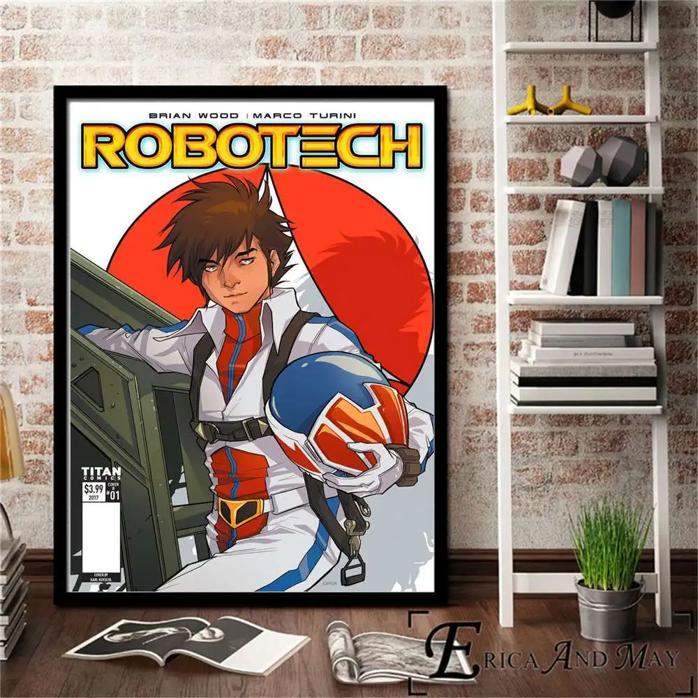 Robotech Аниме классический вопрос постер и принт холст настенная художественная живопись картины для гостиной украшение домашний Декор без рамки - Цвет: 5