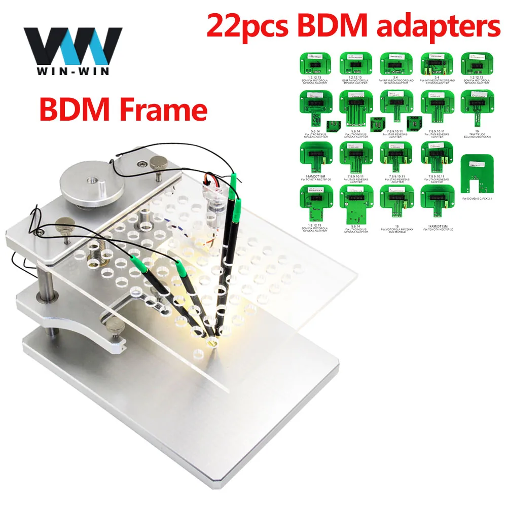 BDM Рамка с BDM 22 шт. Адаптеры ECU программист BDM100 KTAG KESS V2 OBD OBD2 диагностический инструмент авто чип тюнинг Flasher тестер