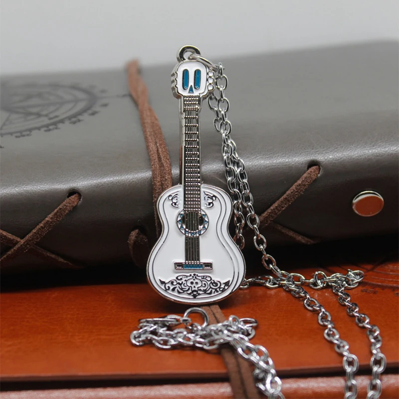 Coco Movie Necklace Miguel Guitar Model pendant Necklace Chains