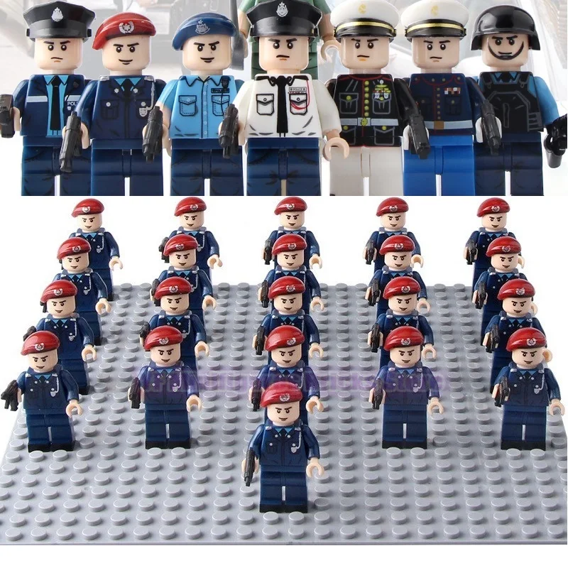 

Marine Corps Flying Tigers Police Policeman Army Playmobil Building Blocks Minifigured Brick Toys For Children Compatible Legoed