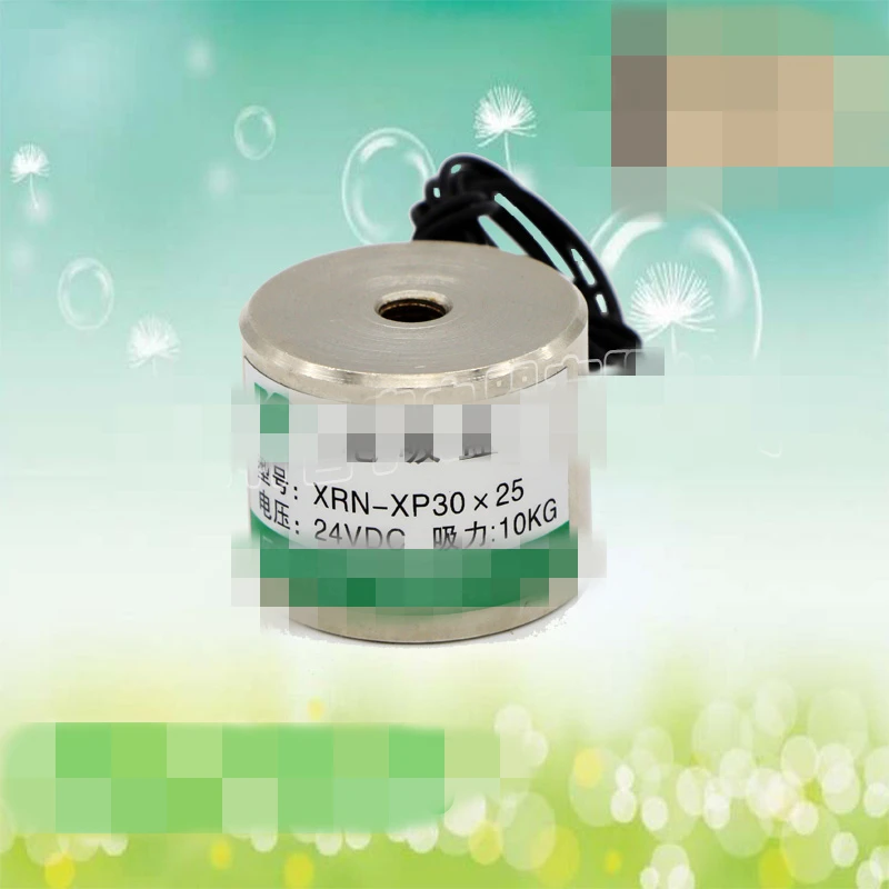 

DC suction cup electromagnet P30X25 suction 10 kg 5W DC 12V 0.42A 24V 0.21A M6