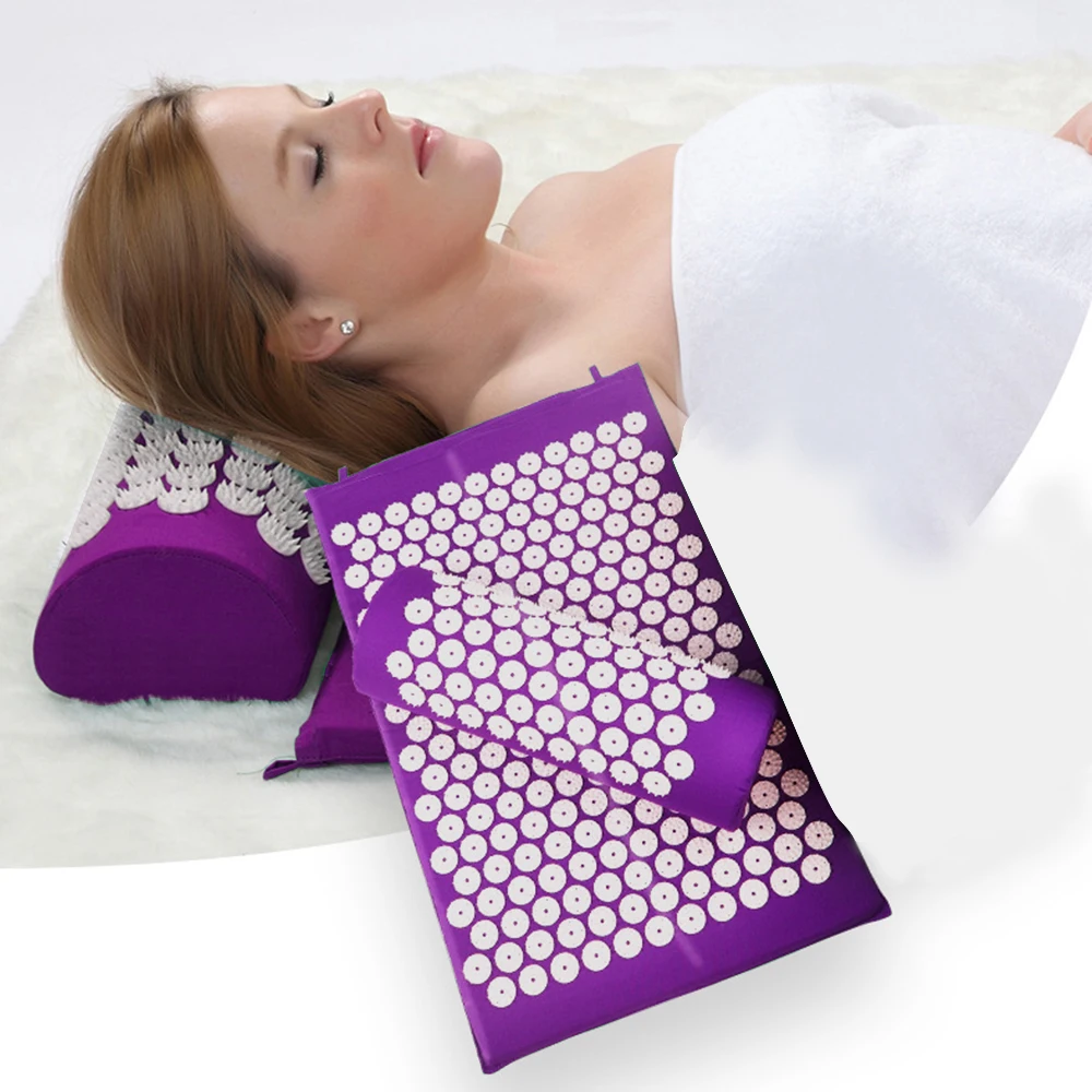 KONGDY Acupuncture Massage Mat and Pillow Acupuncture Massage Cushion Acupressure Massage Relieve Back Pain Headache Help Sleep KONGDY Acupuncture Massage Mat and Pillow Acupuncture Massage Cushion Acupressure Massage Relieve Back Pain Headache Help Sleep