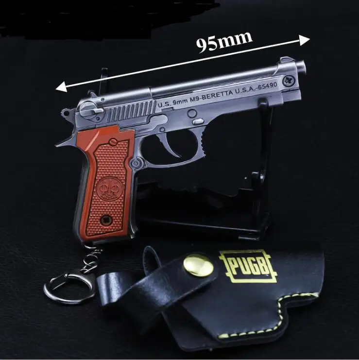 

Fashion Gun Weapon Model Pendant Key Chain Eating Chicken Game Around 12cm Keychains