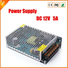 Высокая производительность 12 В 5A 60 Вт Переключатель Импульсный источник питания для Светодиодный светильник полосы для камеры видеонаблюдения для системы безопасности 110-240 В