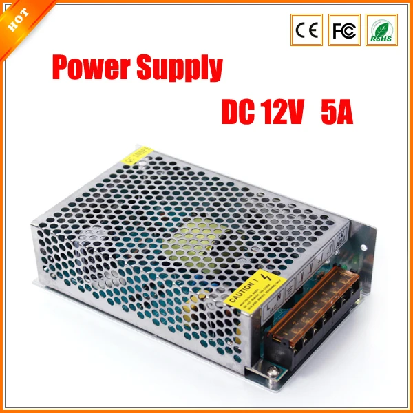 

High Performance 12V 5A 60W Switch Switching Power Supply for LED Light Strip for CCTV camera for Security System 110-240V