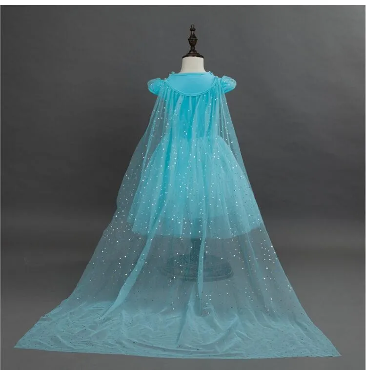 Girls Dress Snow Queen Princess Dresses Cartoon Cosplay Elsa Anna Dresses For Girls Birthday Party Dress Costume Kids Clothing