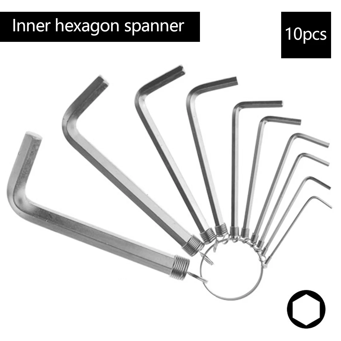 Combination Hex Key Allen Wrench 10pcs/set 1.5mm 10mm Mechanic Tool Set