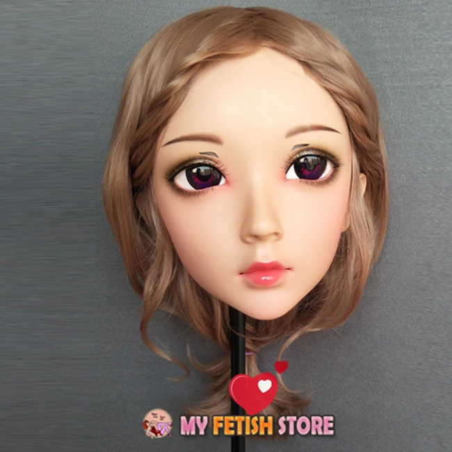 (Wei-04) Gurglelove женский милая девушка смолы половина головы Kigurumi BJD маска косплэй японского аниме роль маска Лолиты Crossdress кукла