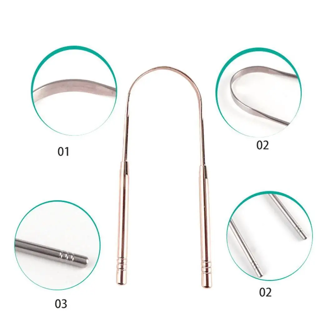 Reusable Copper Tongue Coating Scraper Stainless Steel Scraping Tongue