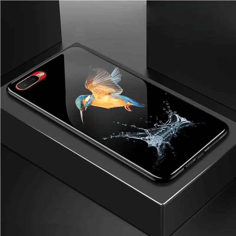 Для OPPO RX17 neo чехол из закаленного стекла с рисунком из поликарбоната жесткий чехол-накладка для OPPO RX17 neo RX 17 RX17 neo чехол s OPPO K1 TPU бампер