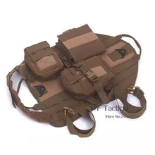 Тактическая куртка для собак с Molle EMT, сумка для первой помощи, тренировочный жилет для собак, военный несущий подшипник для охоты