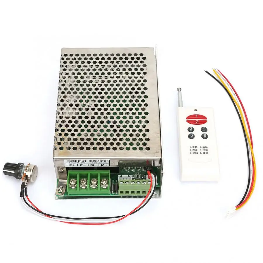 

DC Gear Motor Wireless Remote Control DC Motor Governor Speed Controller 12V/24V/30V 30A Forward and Reverse DC Synchronous