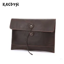 KACDYSI ручной работы Винтажный Мужской пакет конвертов из натуральной кожи ретро портфель роскошная сумка планшет Tablet Мужская t сумка