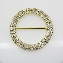 50 мм двойной ряд круглая кнопка со стразами, золотой прозрачный кристалл высокого качества Швейные аксессуары