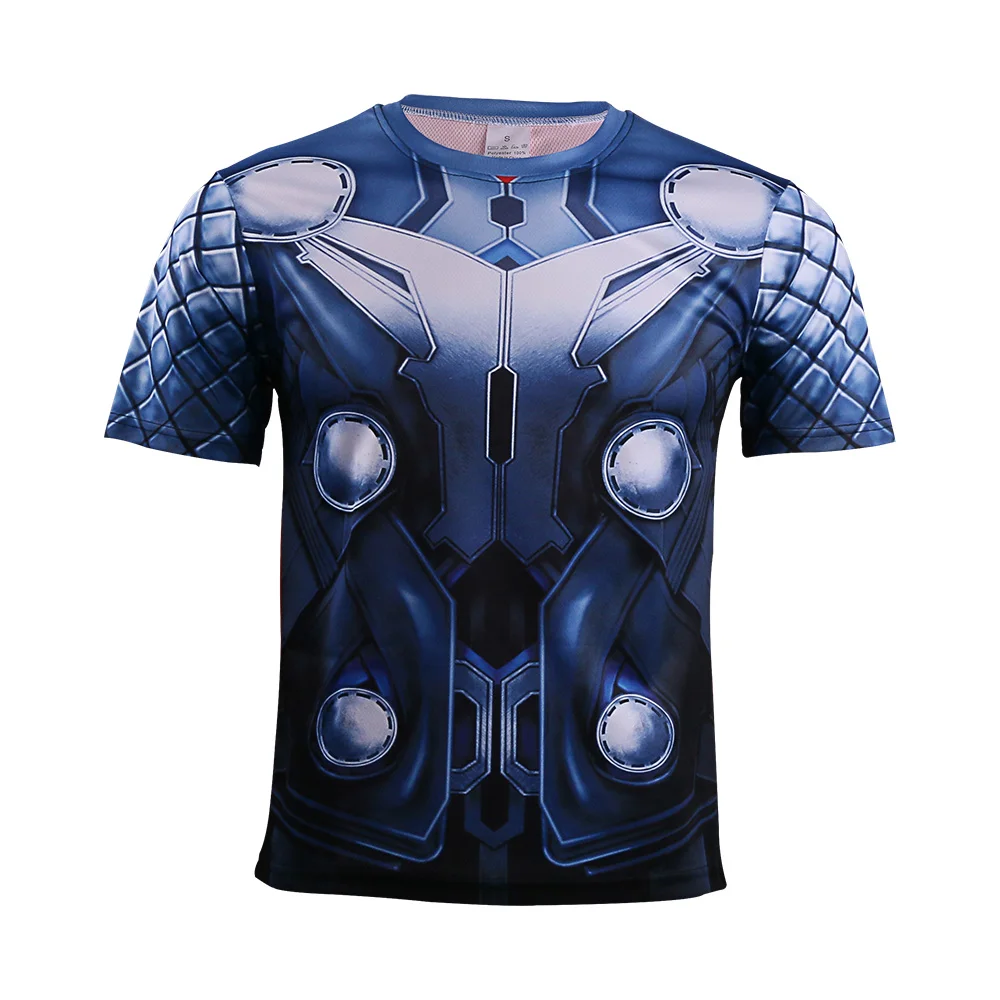 2017 Movie Thor 3 Ragnarok Chris Heimsworth T-shirt Short Sleeve Tee Superman Polyester Man Boy Cosplay Halloween Party (14)
