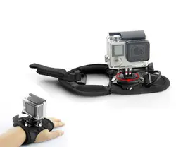 Перчатки Стиль 360 градусов вращения рук ремешком сзади ремешок держатель для GoPro Hero 4 3 + 3 SJCAM xiaomi Yi Action Камера
