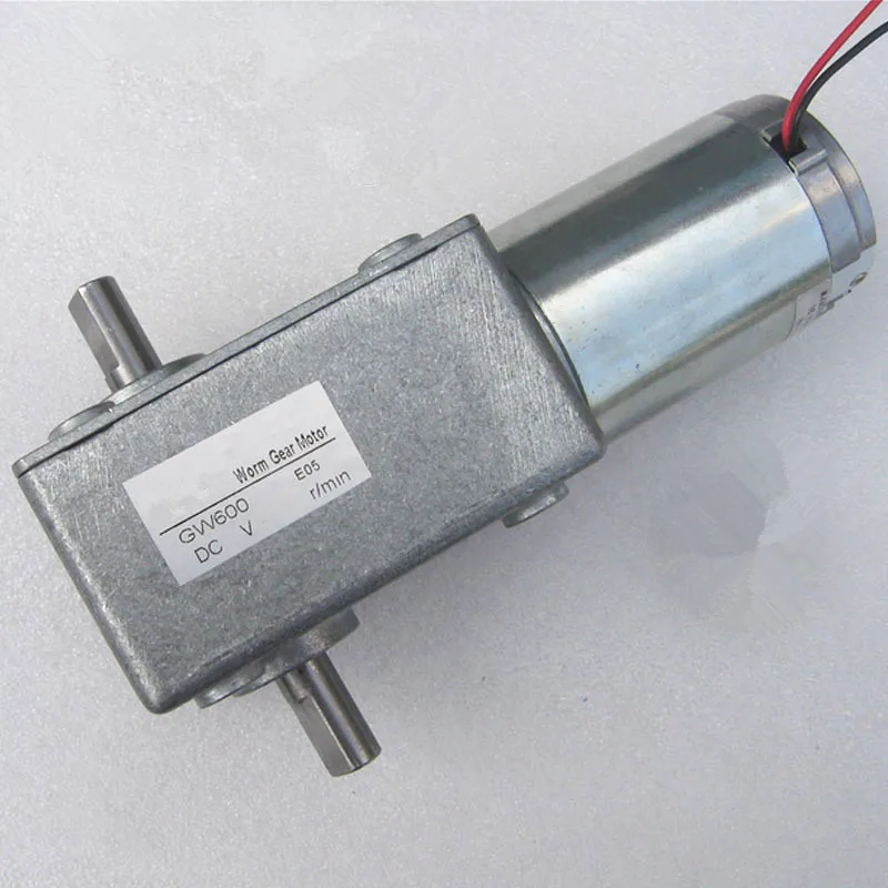 DC12V 24V GW600 dual axis motor,Brushed DC worm gear motor,Adjustable