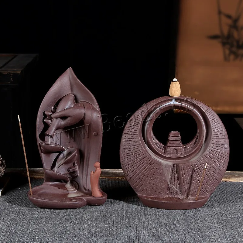 

Creative Buddha Hand Statue Waterfall Backflow Incense Burner Ceramic Aromatherapy Furnace Holder Use In Home Office Teahouse