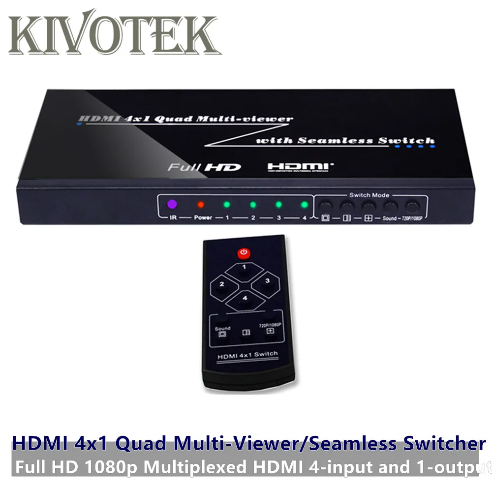 

4 Ports HDMI Switch Seamless Switcher 4x1 Multi-viewer Adapter,Full HD1080P,for XBOX 360 PS4/3 Smart Android HDTV Free Shipping
