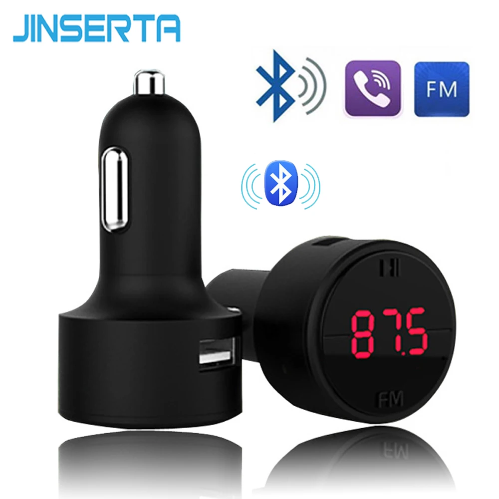 JINSERTA 2018 Bluetooth fm передатчик автомобильный комплект громкой связи радио MP3 плеер U