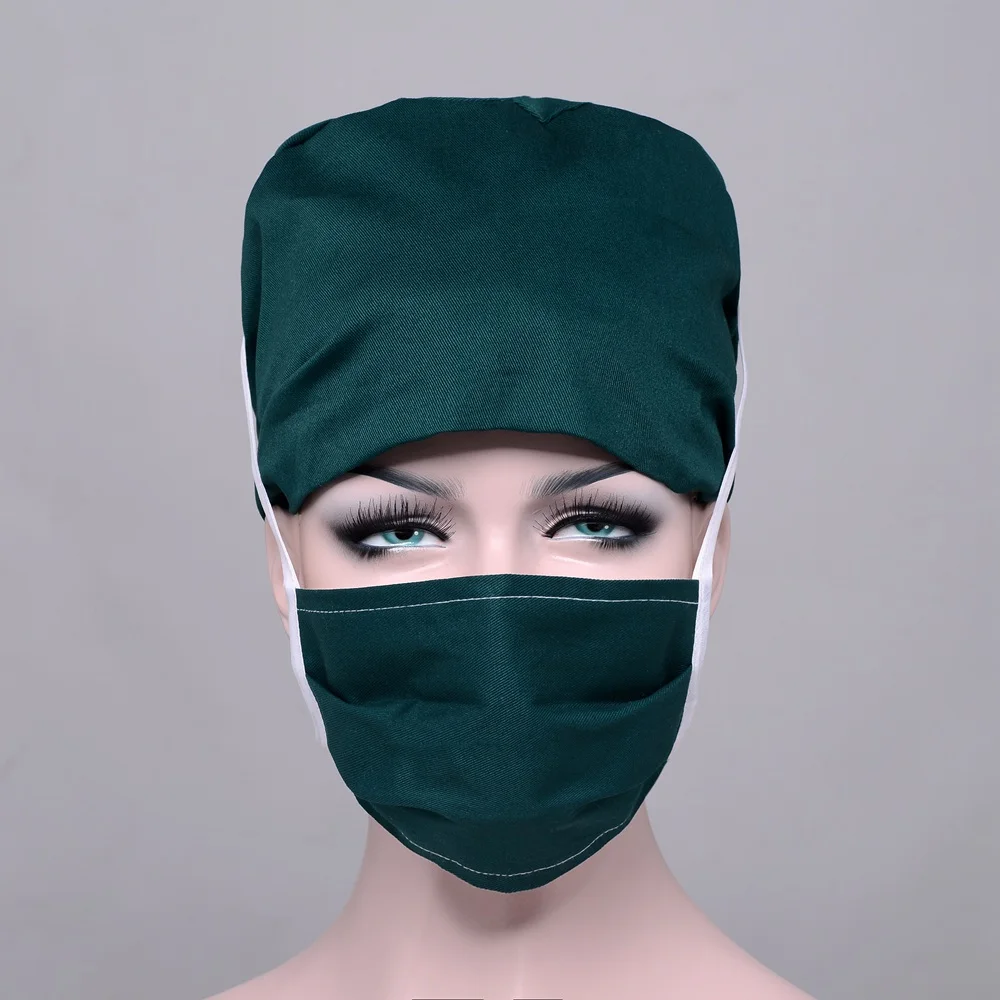 Mask hat Сплошной цвет аптека шапочка медсестры доктор Хирургическая больница регулируемые медицинские хирургические головные уборы скраб лабораторная шапка медсестры шапочка для операционной - Цвет: Mask hat