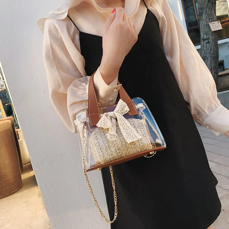 

Fashion Mini Chain Bag For Women 2019 New Transparent Jelly Bags Luxury Handbags Women Bags Designer Straw Bag Sac A Main D20