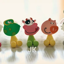 Милый мультфильм присоски зубных щеток всасывания Крючки набор для ванной комнаты Аксессуары Экологичные