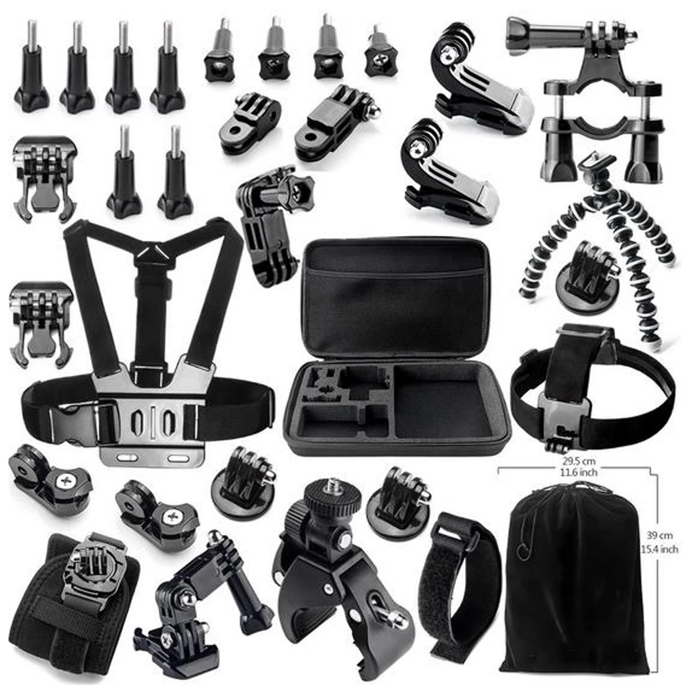 For Gopro Hero Accessories Kit Mount for Sony / Xiaomi Yi Action Cam AS200V FDR-X1000V W 4K HDR-AS30V HDR-AS100V HDR-AZ1 Mini