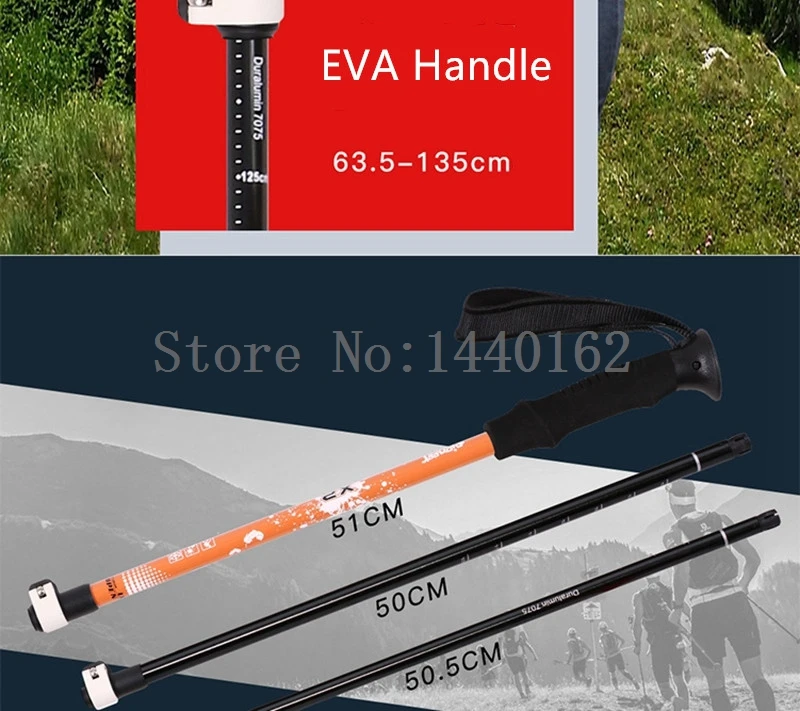 TP004  7075 Aluminum alloy trekking poles Telescopic nordic walking (18)