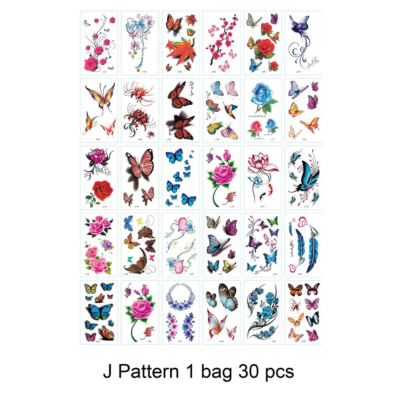 1 Bag 30 pcs DIY stationery stickers children Tattoo Stickers office stationery