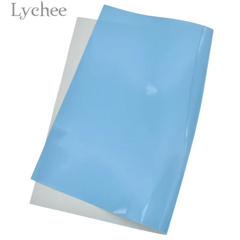 Lychee Life 29x21 см A4 зеркальный из ПВХ кожа ткань сплошной цвет искусственная кожа ткань DIY материал для сумок одежды - Цвет: 7