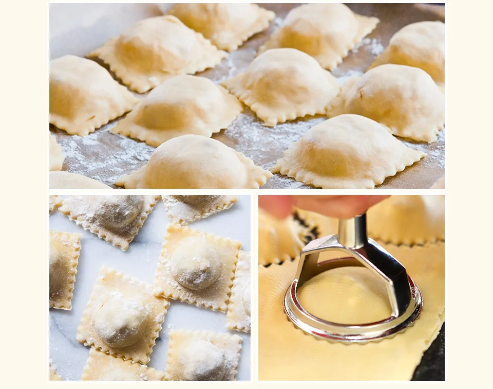 Italian Pasta Cutter Tool Ravioli Stamp set of 3_03