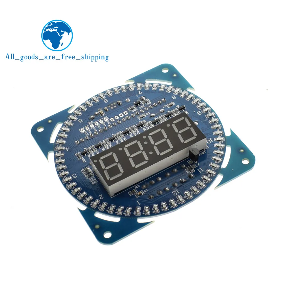 

TZT LED Electronic Digital Clock module DS1302 Rotation LED Display 51 SCM Learning Board