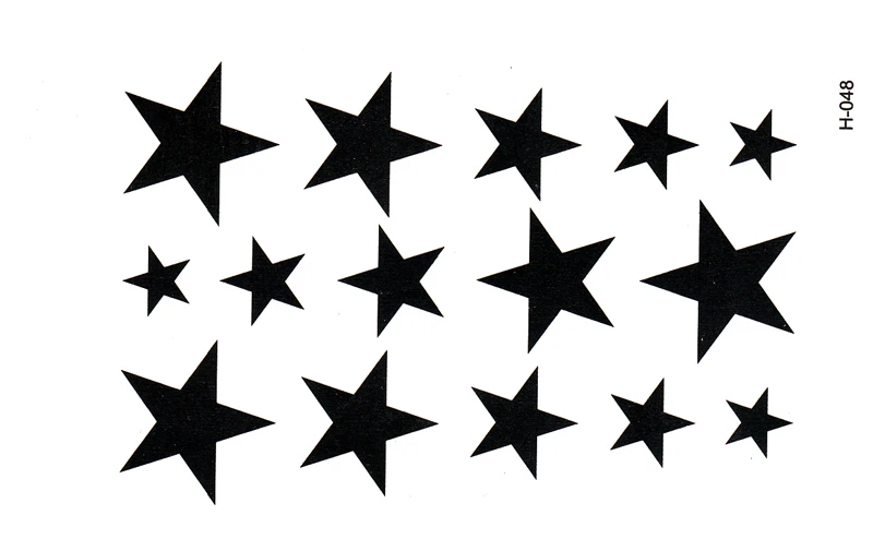 New Water Transfer Star Waterproof Temporary Tattoo Sticker Sexy Product 10.5*6cm tatoo stickers