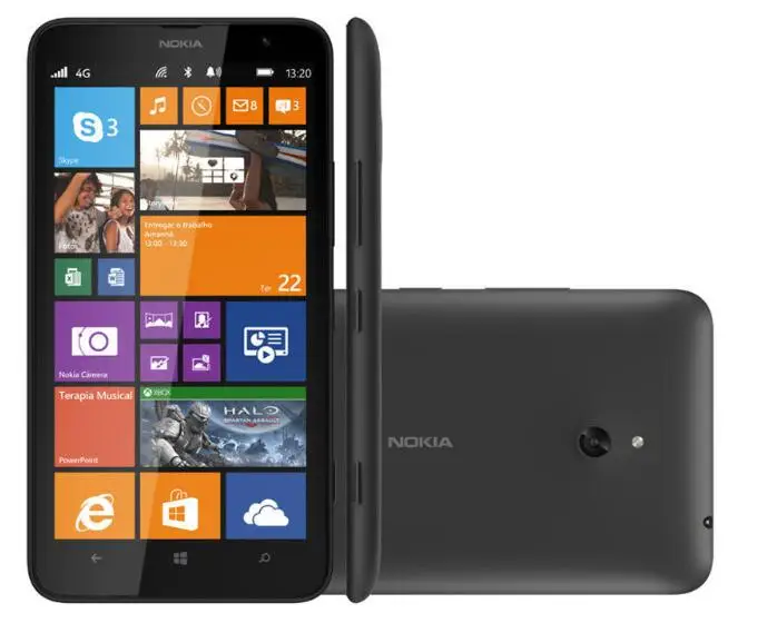 Nokia Lumia 1320 разблокированные сотовые телефоны Двухъядерный 6," сенсорный экран 5MP камера 8 Гб rom 1 Гб ram отремонтированный - Цвет: Black