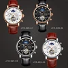 KINYUED Moon Phase Top Brand Mens Mechanical Watches Automatic Tourbillon Skeleton Watch Men Calendar Relogio Masculino dropship ► Photo 3/6