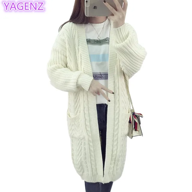 Aliexpress.com Buy YAGENZ Ladies Knitted Sweaters Long Cardigan Women Coat Women Tops Knit Sweater Coats Spring And Autumn Clothes Long Jacket 121
