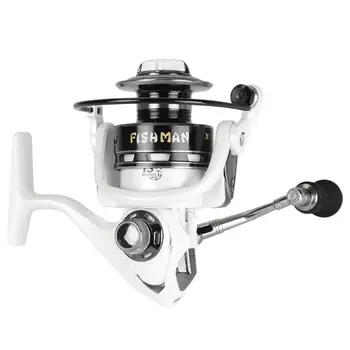 

Aluminum Body Spinning Reel High Speed G-Ratio 5+1BB Gear Ratio 5.2:1 Left/Right Hand Exchangeable Carp Steering Wheel